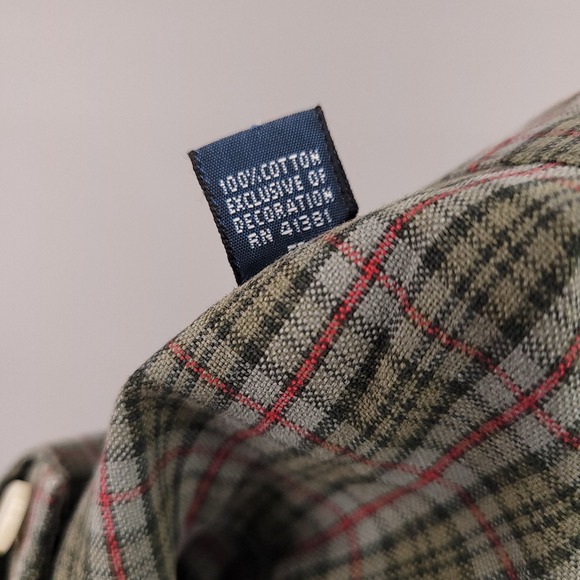 Ralph Lauren Shirt Mens 3XLT Green Red Tartan Oxford Classic Fit Button Down - Picture 4 of 9